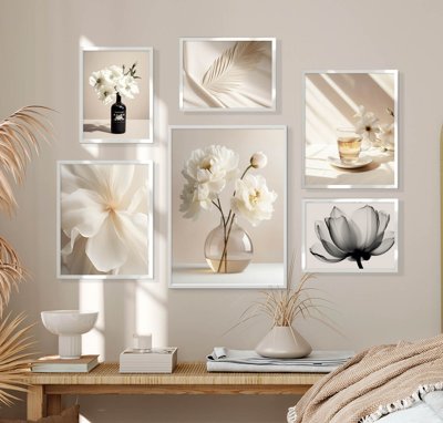 Hình ảnh gốc File tranh bộ nhiều tấm in nhà hàng khách sạn tối giản A1033 (để in khổ lớn)