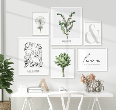 File ảnh File tranh bộ nhiều tấm in nhà hàng khách sạn tối giản A1041 (gốc) cho trang trí nhà hàng