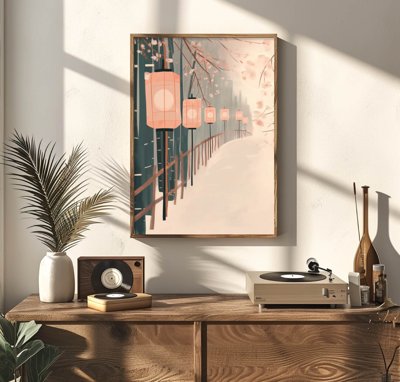 Tải file File tranh bộ nhiều tấm in nhà hàng khách sạn tối giản A1055 (ảnh gốc) in tranh kính