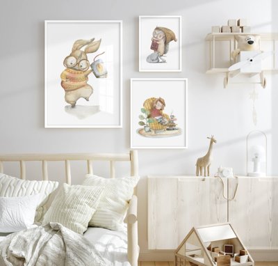 File tranh File tranh bộ nhiều tấm in nhà hàng khách sạn tối giản A1068 (gốc) chủ đề tĩnh vật