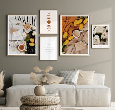 Tải file File tranh bộ nhiều tấm in nhà hàng khách sạn tối giản A1073 (gốc) in tranh tráng gương