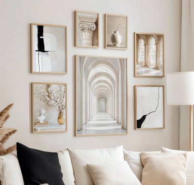 File gốc File tranh bộ nhiều tấm in nhà hàng khách sạn tối giản A1083 (cho in 3D) độc đáo