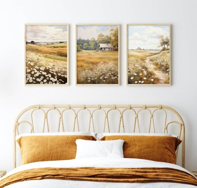 File gốc File tranh bộ nhiều tấm in nhà hàng khách sạn tối giản A1108 (in tráng gương) nghệ thuật