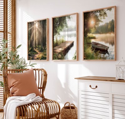 File tranh File tranh bộ nhiều tấm in nhà hàng khách sạn tối giản A1116 (bản gốc) treo tường