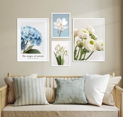 File tranh gốc File tranh bộ nhiều tấm in nhà hàng khách sạn tối giản A1181 (bản đẹp) độc quyền