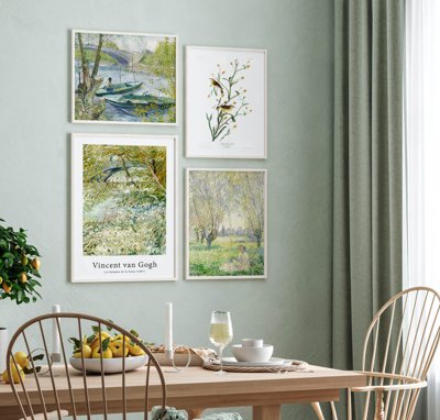 File gốc File tranh bộ nhiều tấm in nhà hàng khách sạn tối giản A1197 (trang trí) phòng ngủ