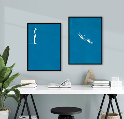 Tải file tranh gốc File tranh bộ nhiều tấm in nhà hàng khách sạn tối giản A1199 chất lượng cao