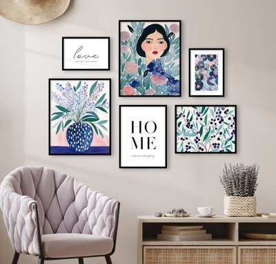 File ảnh File tranh bộ nhiều tấm in nhà hàng khách sạn tối giản A1206 (gốc) cho trang trí nội thất