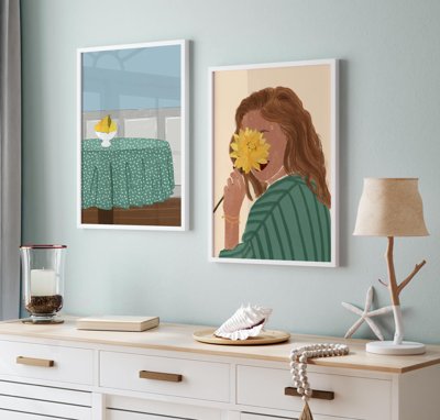 File tranh File tranh bộ nhiều tấm in nhà hàng khách sạn tối giản A1224 (gốc) chủ đề trẻ em