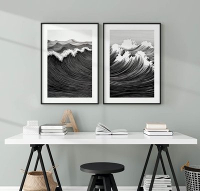 Tệp tin gốc File tranh bộ nhiều tấm in nhà hàng khách sạn tối giản A1236 (dùng cho in ấn) chuyên nghiệp