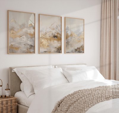 File PSD File tranh bộ nhiều tấm in nhà hàng khách sạn tối giản A1253 (gốc) tách lớp chi tiết