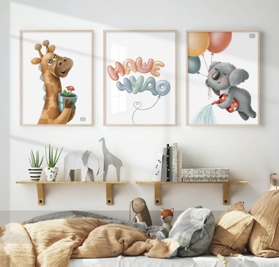 File tranh gốc PSD File tranh bộ nhiều tấm in nhà hàng khách sạn tối giản A1325 còn nguyên layer