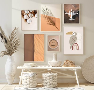 Hình ảnh file gốc in trần nhà File tranh bộ nhiều tấm in nhà hàng khách sạn tối giản A1352