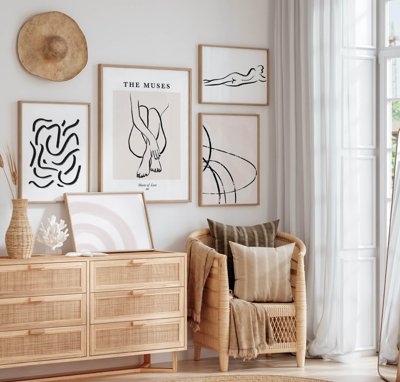 File gốc File tranh bộ nhiều tấm in nhà hàng khách sạn tối giản A1371 (cho in UV) siêu nét