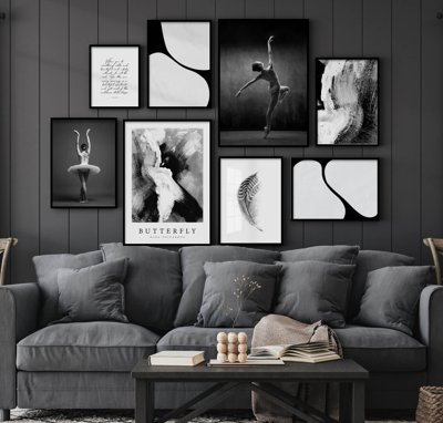 File gốc File tranh bộ nhiều tấm in nhà hàng khách sạn tối giản A1420 (in 3D) cho trang trí