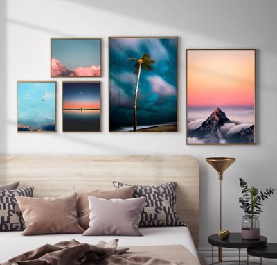 File tranh File tranh bộ nhiều tấm in nhà hàng khách sạn tối giản A1427 (ảnh gốc) sắc nét hoàn hảo