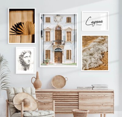 File tranh File tranh bộ nhiều tấm in nhà hàng khách sạn tối giản A1470 (bản gốc) in lụa 5D