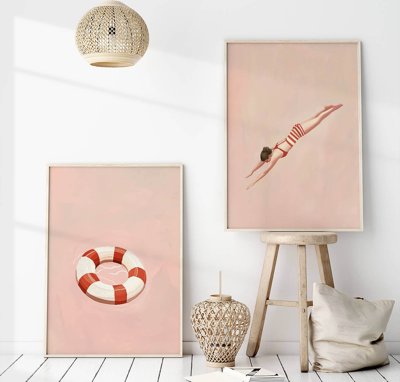 Tải file File tranh bộ nhiều tấm in nhà hàng khách sạn tối giản A1502 (gốc) in ấn ngay lập tức