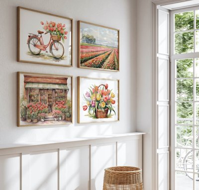 File tranh File tranh bộ nhiều tấm in nhà hàng khách sạn tối giản A1563 (gốc) chủ đề trẻ em