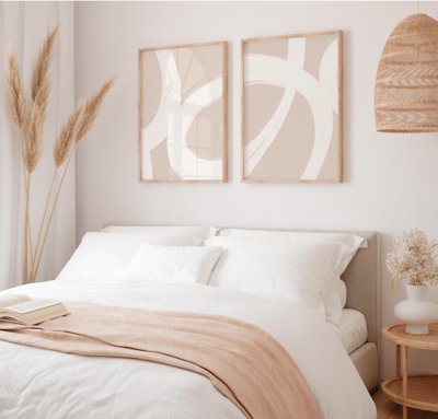 File gốc File tranh bộ nhiều tấm in nhà hàng khách sạn tối giản A1595 (thiết kế) độc quyền