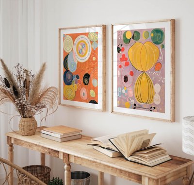 File ảnh File tranh bộ nhiều tấm in nhà hàng khách sạn tối giản A1599 (gốc) in standee