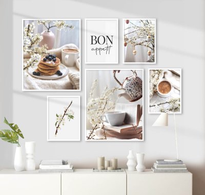 File tranh File tranh bộ nhiều tấm in nhà hàng khách sạn tối giản A1610 (ảnh gốc) sắc nét hoàn hảo