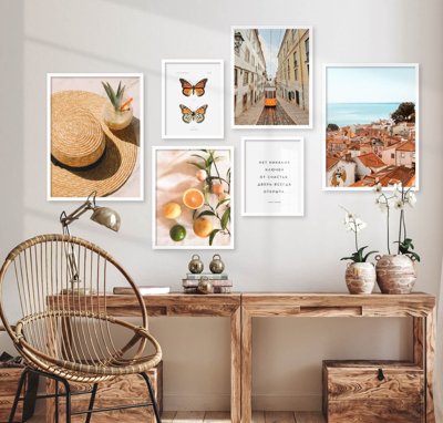 Cung cấp file tranh gốc File tranh bộ nhiều tấm in nhà hàng khách sạn tối giản A1625 độc quyền