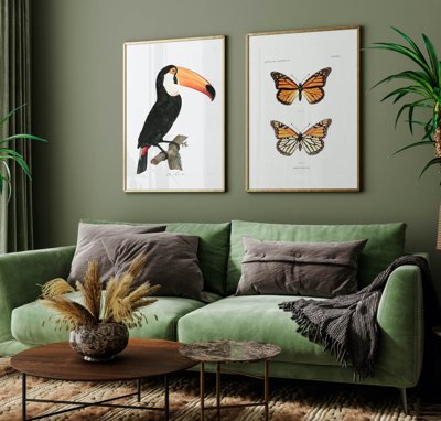 File gốc File tranh bộ nhiều tấm in nhà hàng khách sạn tối giản A1632 (in ấn) không giới hạn