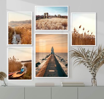 Tải file File tranh bộ nhiều tấm in nhà hàng khách sạn tối giản A1648 (gốc) làm tranh treo tường