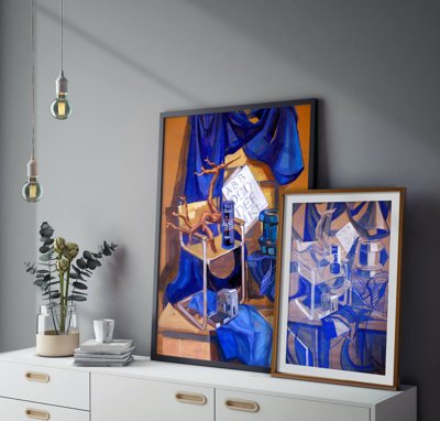 File in trần File tranh bộ nhiều tấm in nhà hàng khách sạn tối giản A1743 (bản gốc) hoa văn