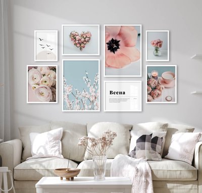 File tranh gốc File tranh bộ nhiều tấm in nhà hàng khách sạn tối giản A1782 (bản quyền) file PSD