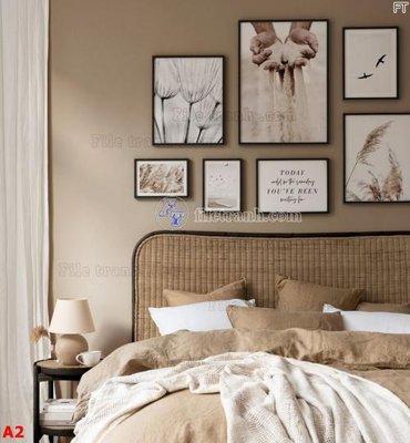 File PSD File tranh bộ nhiều tấm A2 (nguyên bản) cho thiết kế