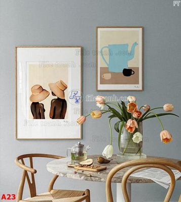 File gốc File tranh bộ nhiều tấm A23 (PNG) không nền chất lượng