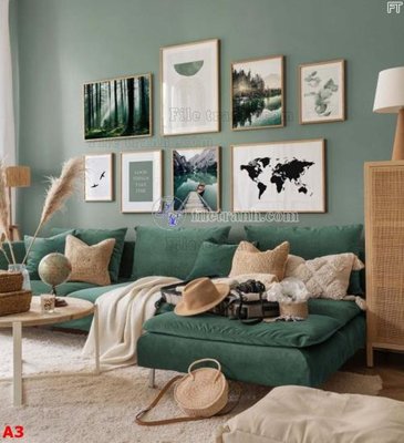 File tranh in tráng gương File tranh bộ nhiều tấm A3 (siêu nét)