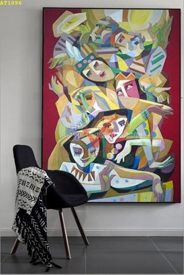 File tranh gốc File tranh hiện đại Sơn Dầu AT1096 chủ đề hiện đại