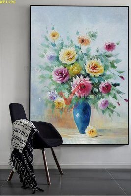 File gốc File tranh hiện đại Sơn Dầu AT1196 (trang trí) cho phòng khách