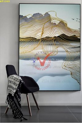 File gốc File tranh hiện đại Sơn Dầu AT1260 (in 3D) nghệ thuật