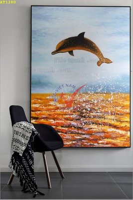 File ảnh File tranh hiện đại Sơn Dầu AT1280 (gốc) in PP, decal