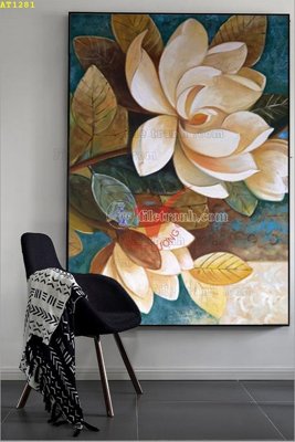 File gốc File tranh hiện đại Sơn Dầu AT1281 (in lụa) trang trí tường