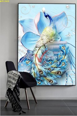 File in mica File tranh hiện đại Sơn Dầu AT1360 (bản gốc) làm vách ngăn