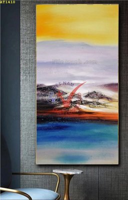 File tranh File tranh hiện đại Sơn Dầu AT1410 (gốc) chủ đề thành phố