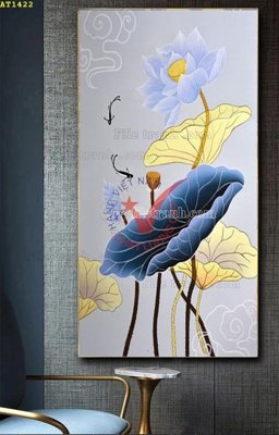 Ảnh gốc File tranh hiện đại Sơn Dầu AT1422 (nét căng) in mica