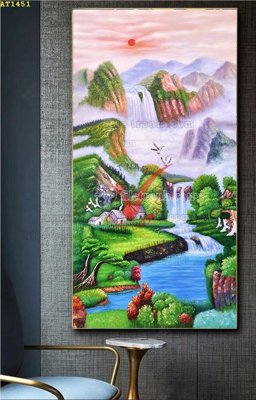 Download file File tranh hiện đại Sơn Dầu AT1451 (gốc) cho xưởng in