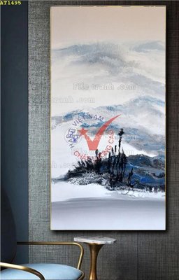 File tranh in tráng gương File tranh hiện đại Sơn Dầu AT1495 (siêu nét)