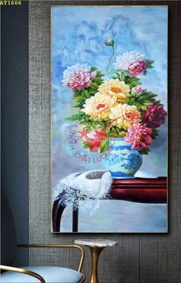 File gốc File tranh hiện đại Sơn Dầu AT1606 (in ấn) màu sắc trung thực