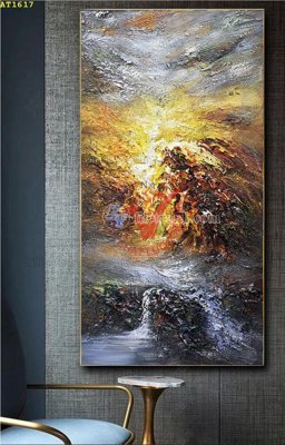 File gốc File tranh hiện đại Sơn Dầu AT1617 (in mica) cắt laser