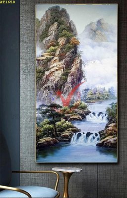 File gốc File tranh hiện đại Sơn Dầu AT1658 cho in ấn và thiết kế