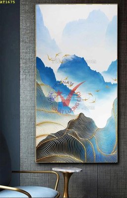 File tranh File tranh hiện đại Sơn Dầu AT1675 (ảnh gốc) in trần xuyên sáng