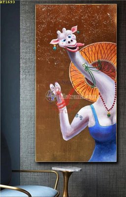 File ảnh File tranh hiện đại Sơn Dầu AT1693 (gốc) cho trang trí nhà hàng
