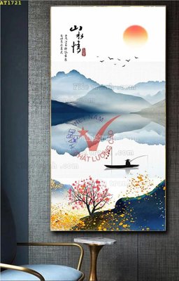 Download file gốc File tranh hiện đại Sơn Dầu AT1721 (in mica) trang trí